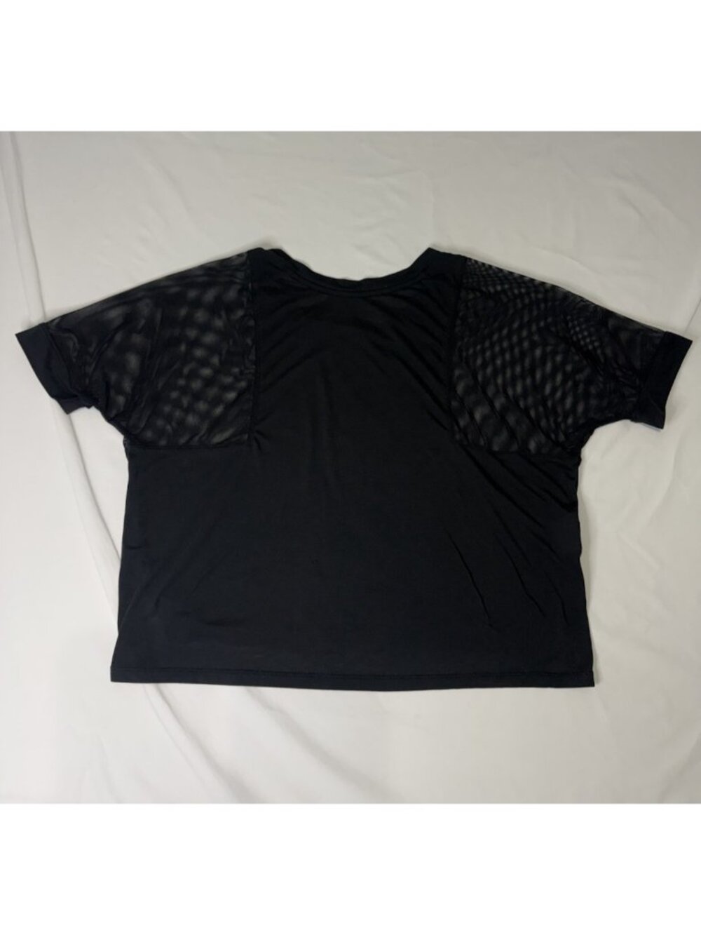 Nike Dri-FIT Women’s Black Mesh Crop Top Training Shirt XS - Picture 6 of 10